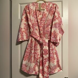 Plum Pretty Sugar Pink Floral Robe | Kimono | Small